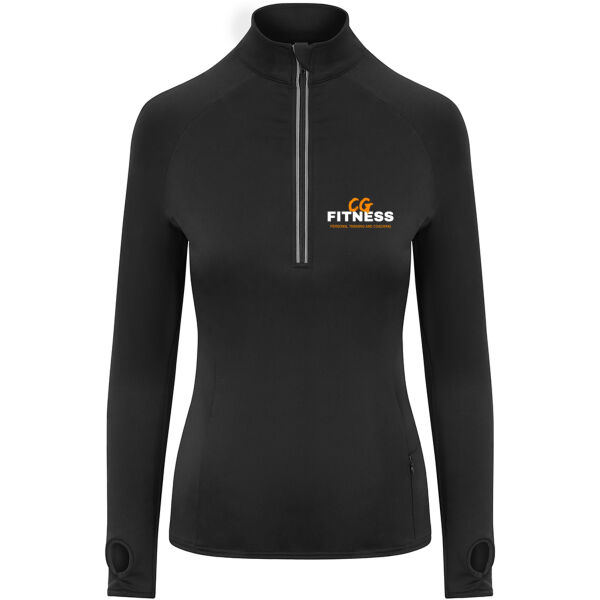 CB Fitness  - Cool-Flex Girlie Half Zip Top Thumbnail